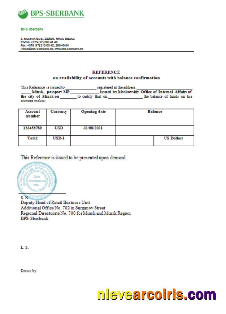 Belarus BPS-SBERBANK Reference